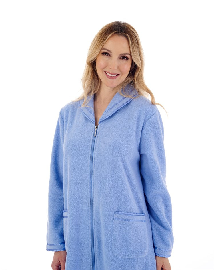 Womens zip front fleece robe + FREE SHIPPING | Zappos.com